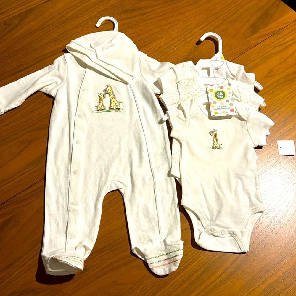 Little Me Bodysuits and Pajamas with hat